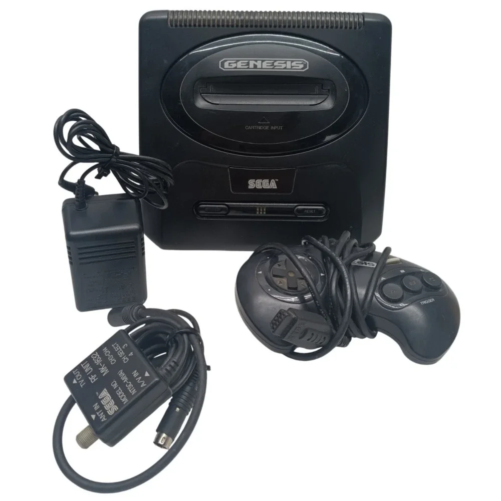 Sega MK-1631 Genesis Console Game 1 Controllers + Sonic‎ Hedgehog Game